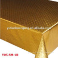 golden flower embossing pvc table cloth